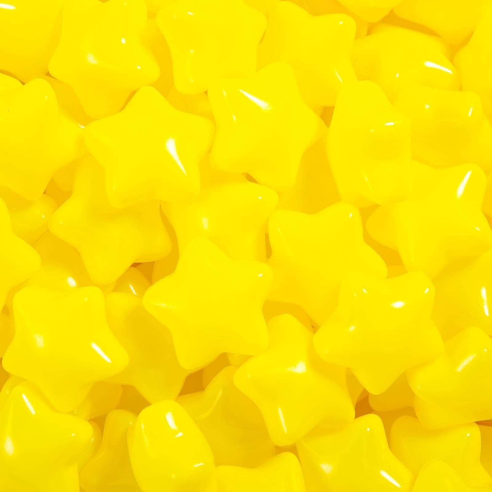 STARBOLO Star Ball Pit Balls for Ball Pit -100pcs Plastic Ball Phthalate Free BPA Free Non-Toxic Crush Proof Play Balls Play Tent Pool Playhouse Playpen Party Decoration. (Yellow)