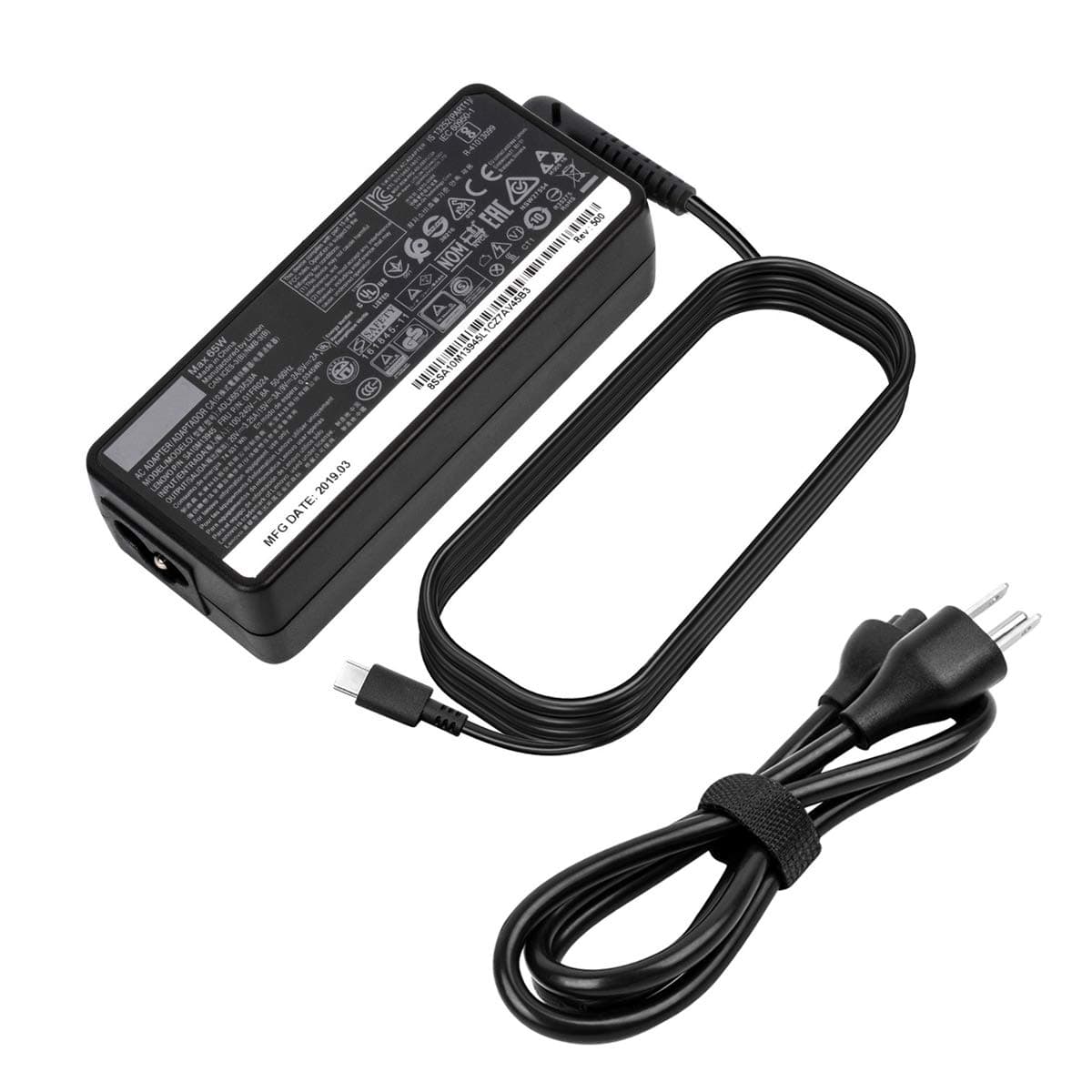 65W USB C Charger for Lenovo Yoga 720 13" 720-13IKB 720-13 730-13 910 910-13IKB ThinkPad T480 T580 USB-C X1 Carbon 5th 6th Gen Tablet Type C Laptop Adapter Power Supply Cord