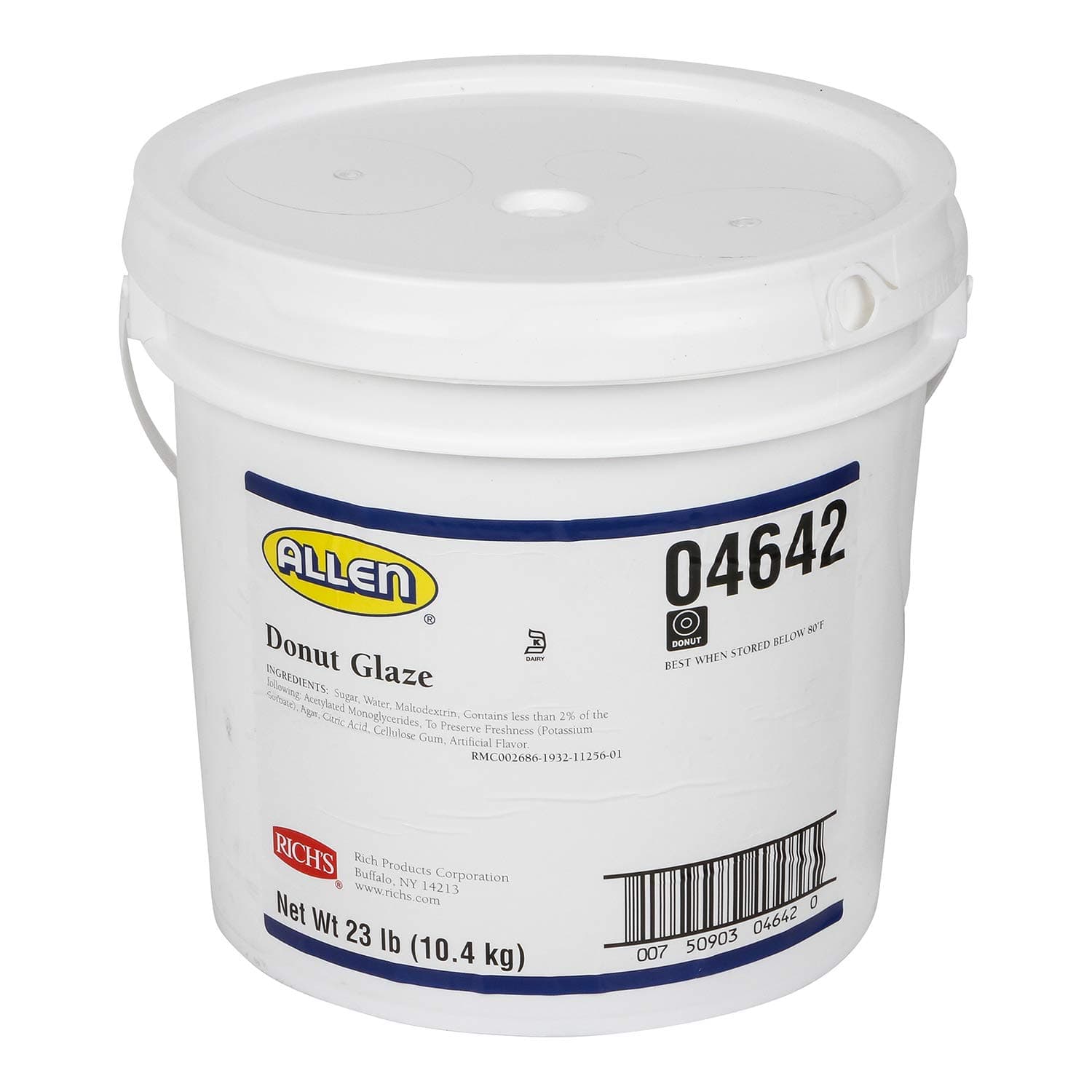 Rich's JW Allen Donut Glaze for Glazed Donuts Bakery Fresh Pastries & More 23 lb Pail