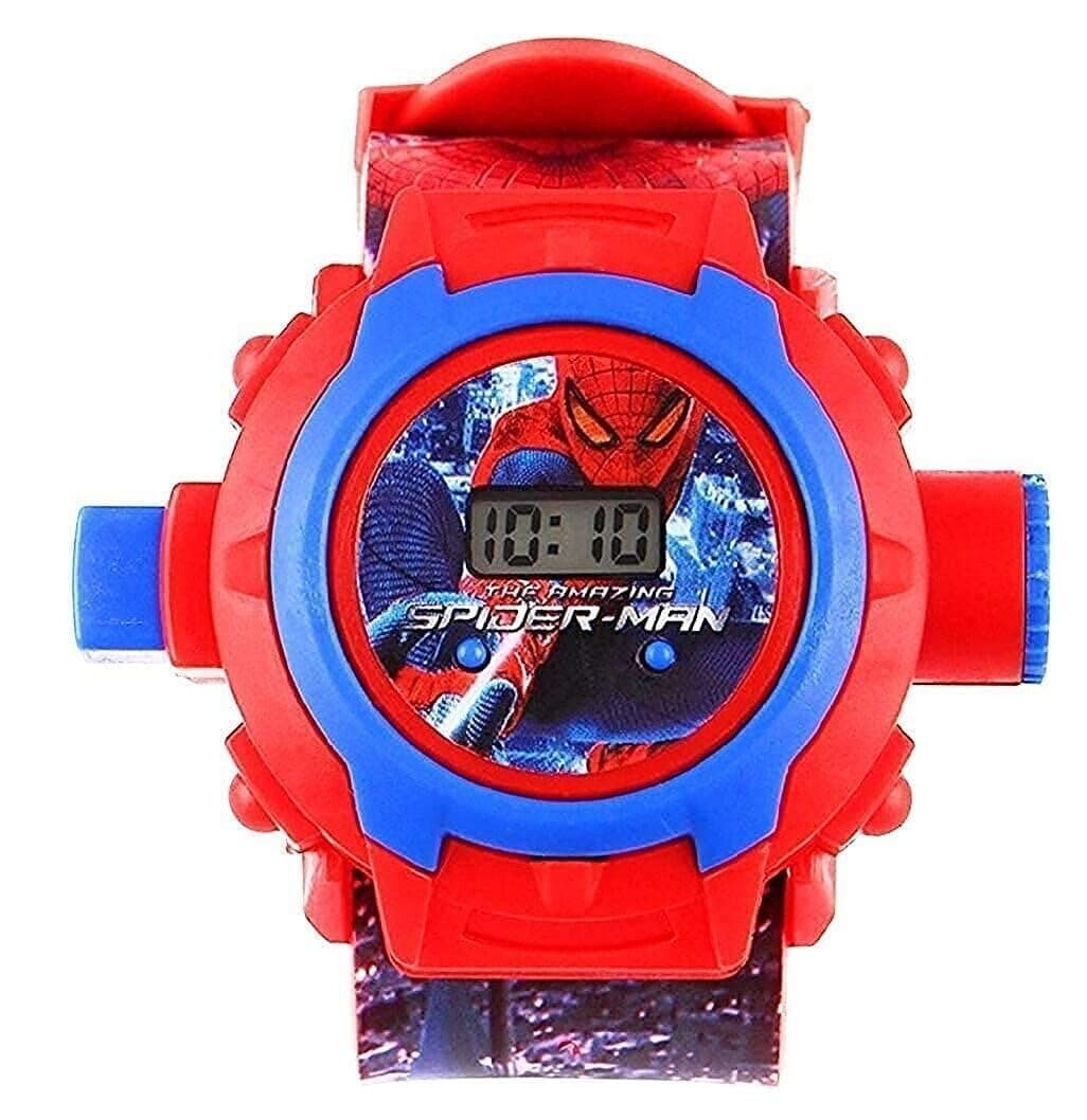 EaglesFord MorningVale 24 Images Spiderman Projector Watch for Kids, Diwali Gift, Birthday Return Gift (Spiderman)