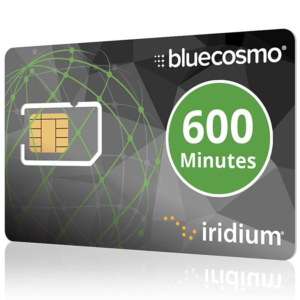 Iridium 600 Min Prepaid Global SIM Card - Satellite Phone Airtime – 1 Year Expiry - No Activation Fee – No Monthly Fee - Refillable - Rollover - Easy 24/7 Online Activation and Refills