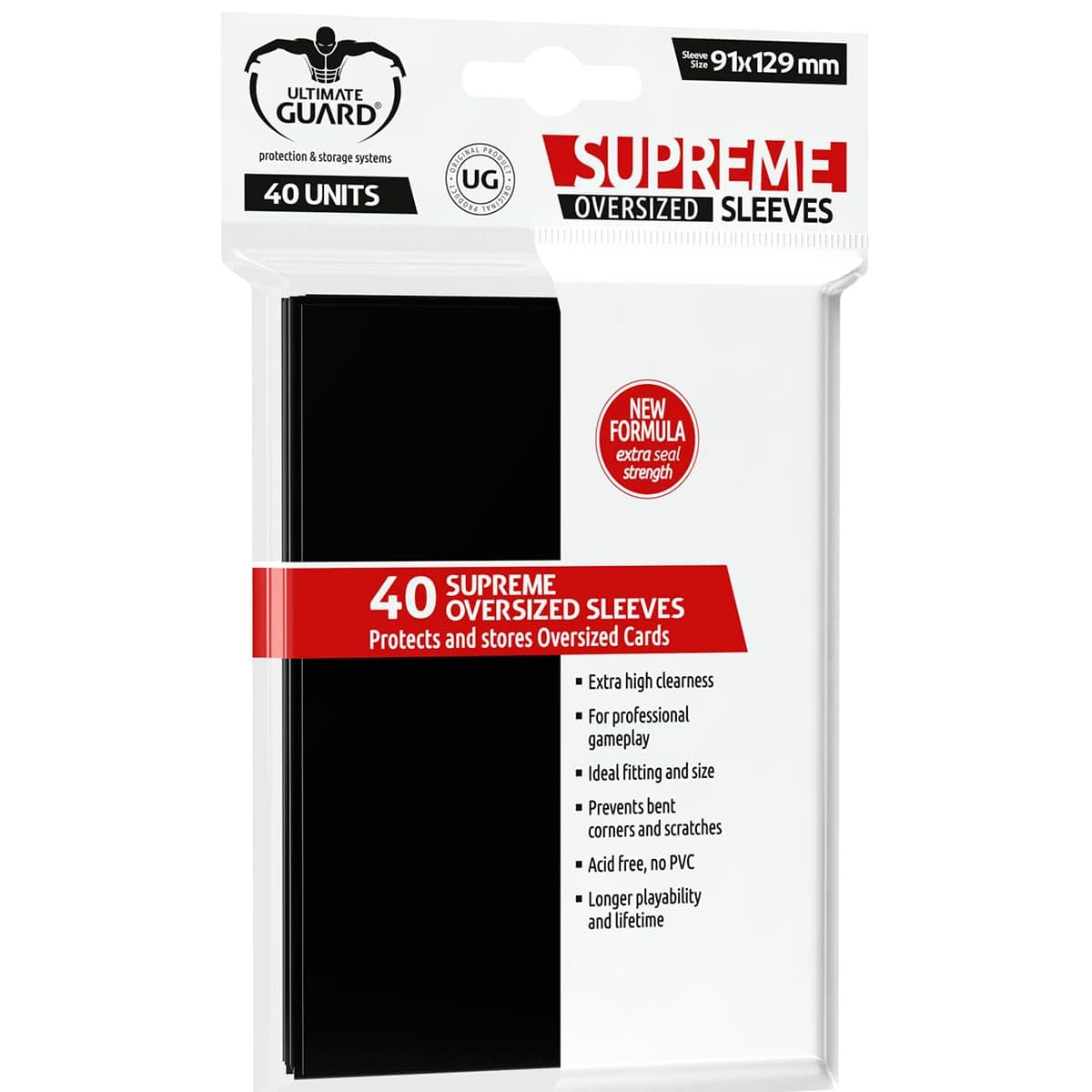 Ultimate Guard Supreme Oversize Card Sleeves (40 Piece), Black