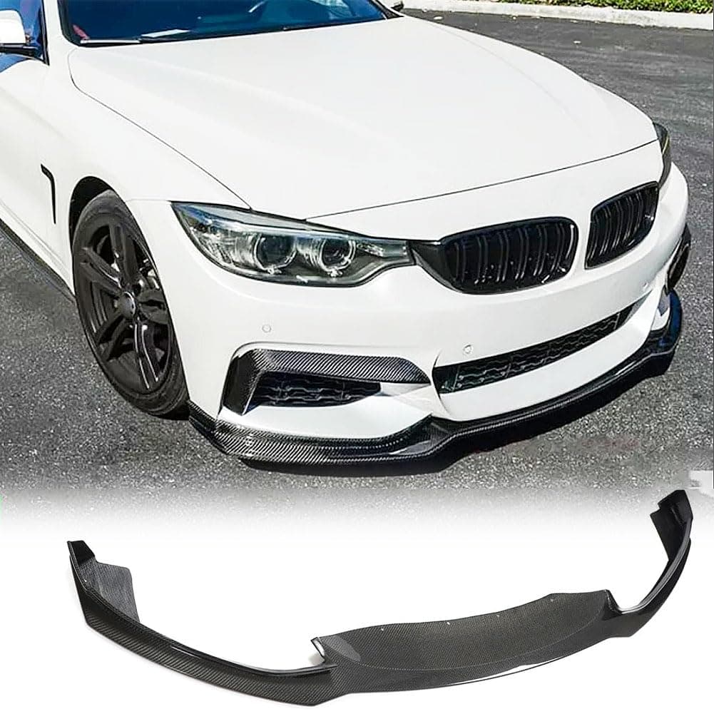 MCARCAR KIT Real Carbon Fiber Front Lip Compatible with BMW 4 Series F32 F33 F36 M-Sport 2014-2018 420i 428i 435i 440i M-tech Front Bumper Lip Chin Spoiler Splitter Protector Factory Outlet