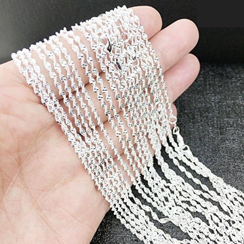 Wholesale 925 Sterling Silver/Lots Chain Necklace 16"-30" Women Men (24")