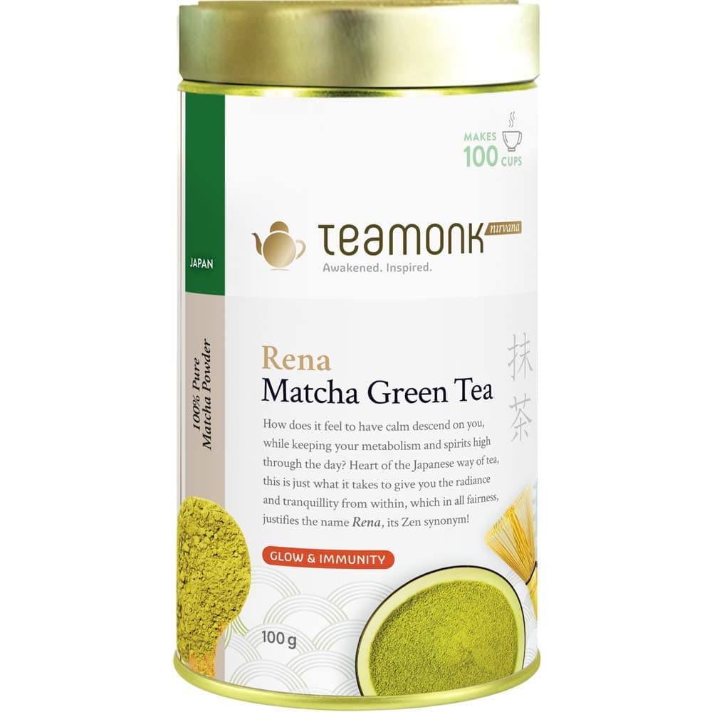 Teamonk Organic Matcha Green Tea Powder (100 Cups) | HALAL Certified | Authentic Japanese Origin | Ceremonial Grade Matcha | Energy and Metabolism Booster | Matcha Tea -100 g
