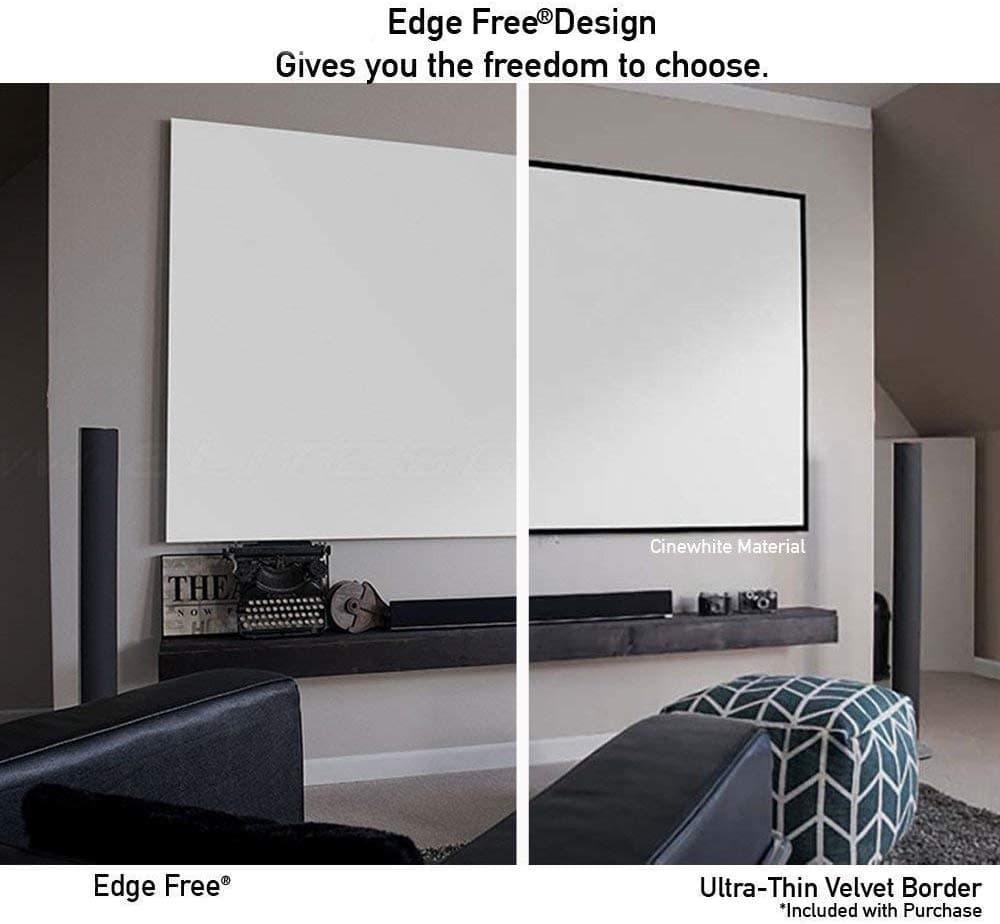 Elite Screens Aeon Series Projection Screen, Fixed Frame, 135" (343cm), White, Glossy, Aluminum, Wall Mount, Versatile Projection Method