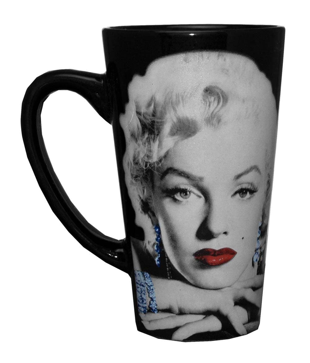Silver Buffalo XX6135 Radio Days Marilyn Monroe Close Up, Tall Latte Ceramic Mug, 16 Ounces, Multicolored