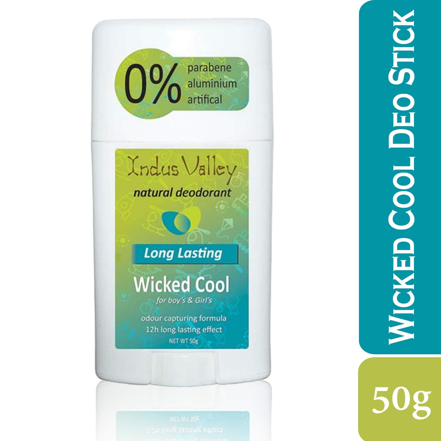 INDUS VALLEY Wicked Cool Deodorant Stick for Unisex, 50g