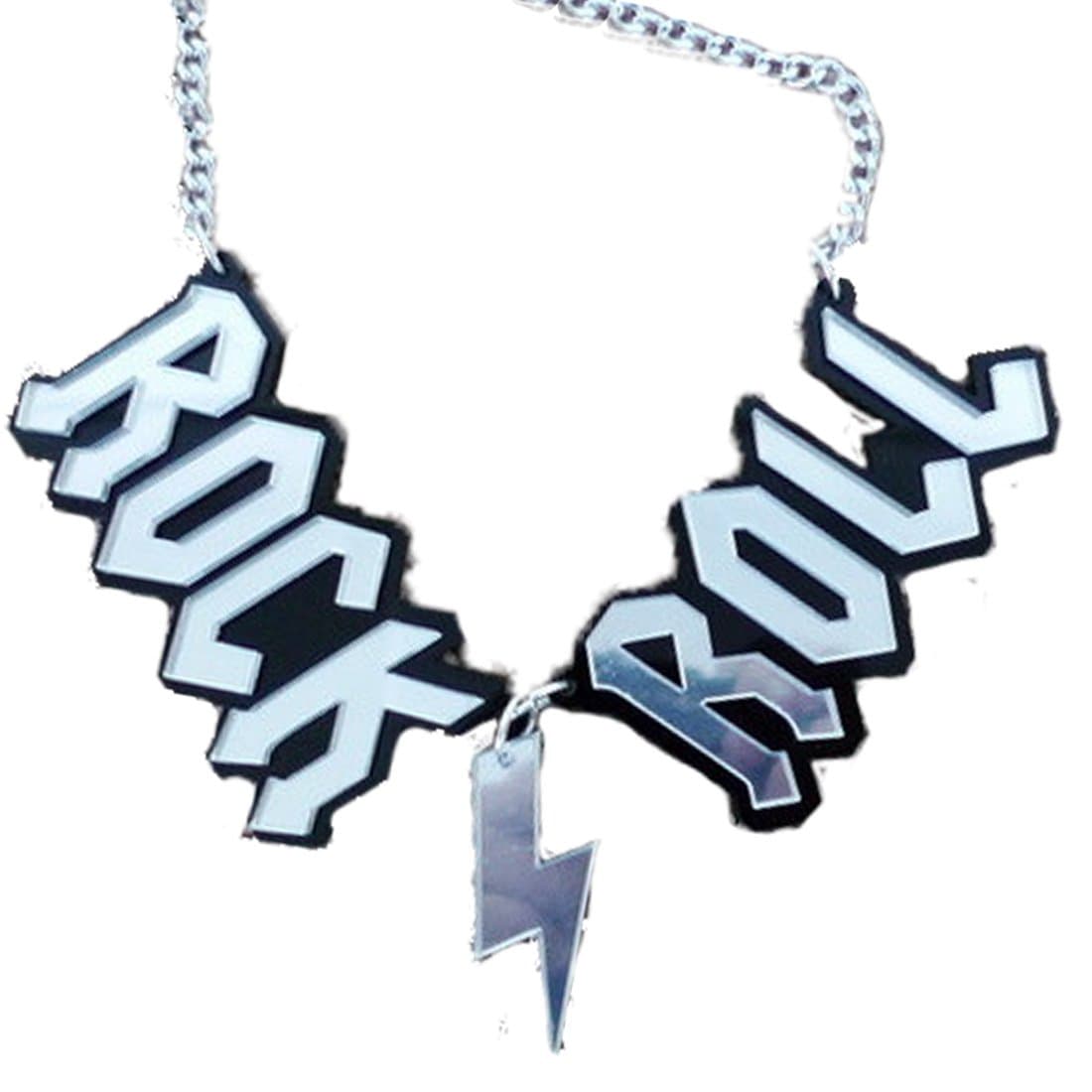 Rock Letter Laser Cut Acrylic Necklace Collection