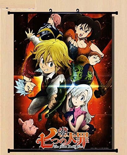 Home Decor Anime The Seven Deadly Sin Wall Scroll Poster Fabric Painting 23.631.5 inch 16