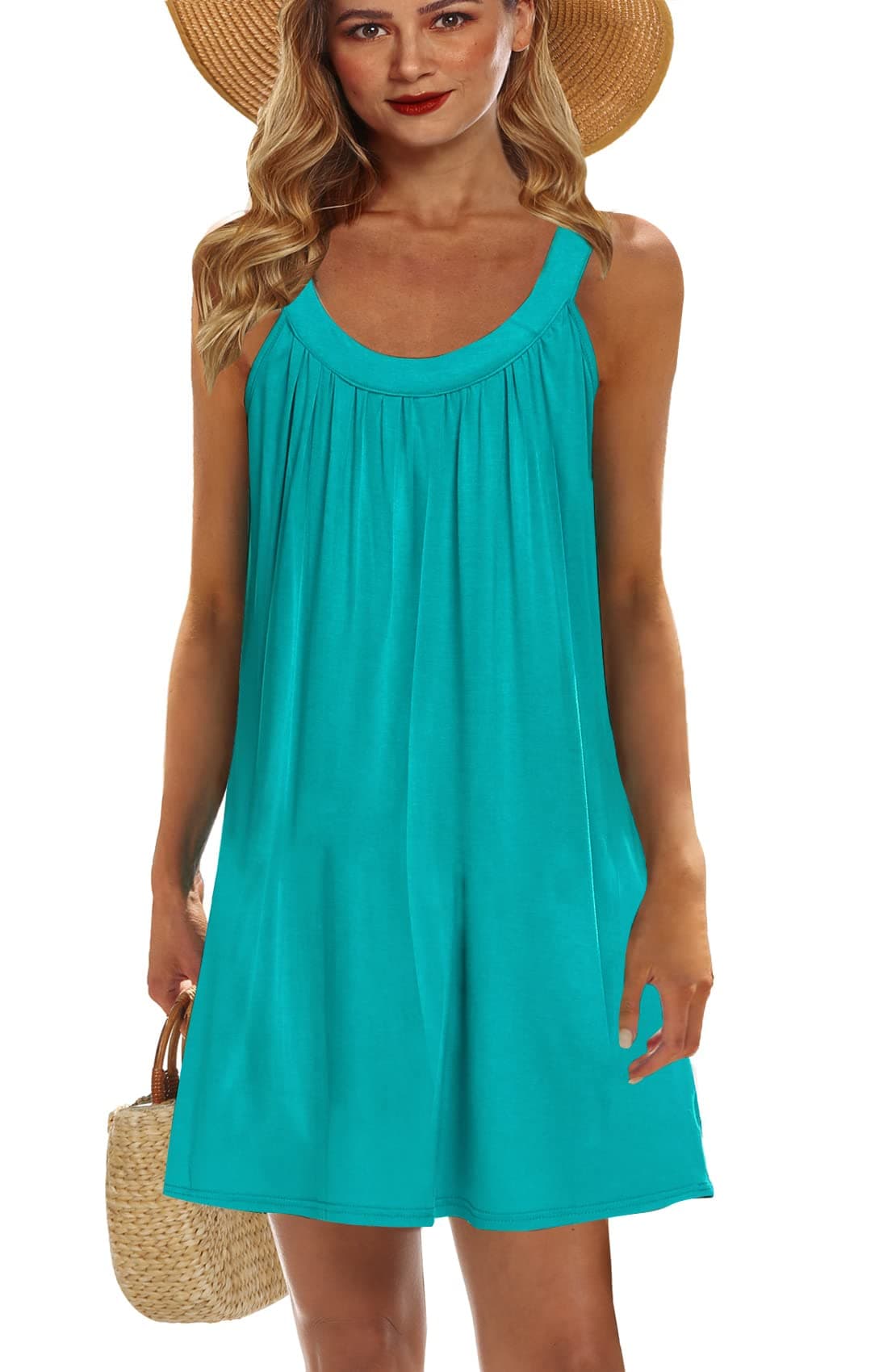 BluetimeWomen's Beach Bathing Suit Swimsuit Cover Ups Swimwear Summer Halter Dress