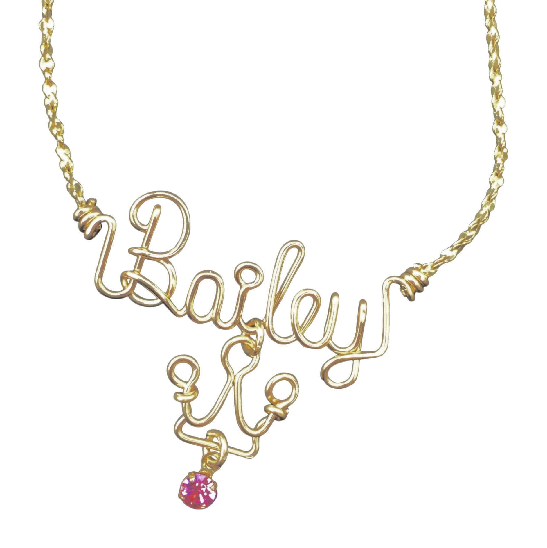 Personalized Princess Crown Necklace or Anklet~Silver or Gold~Princess Jewelry~Swarovski Birthstone~Any Name~Perfect gift for your little princess