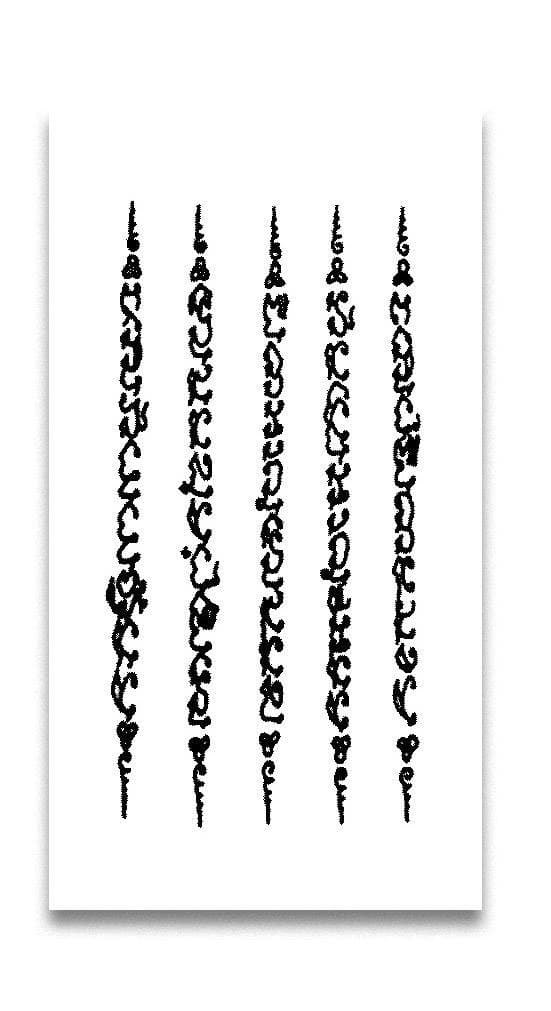 5 Rows Ha-thaeo Temporary Tattoos Sticker Angelina Jolie Thai Body Tattoo