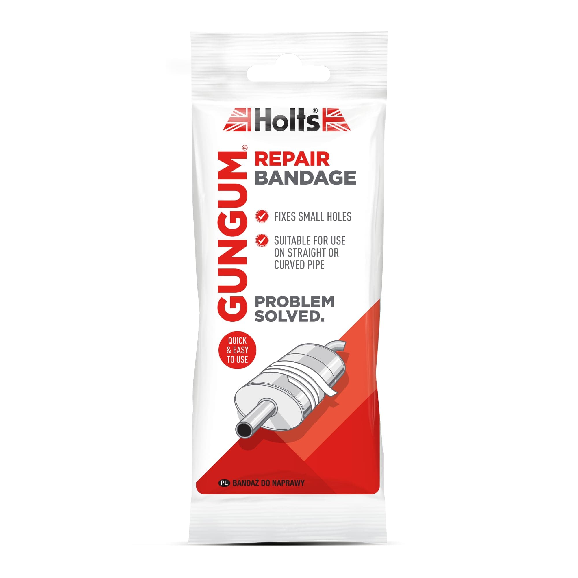 Holts Gun Gum Exhaust Repair Bandage, Gun Gum Repair Bandage, Professional Quality Exhaust Repair Bandage For Small Holes, Creates Gas Tight Seal In Minutes, Reliable & Easy To Use Exhaust Repair