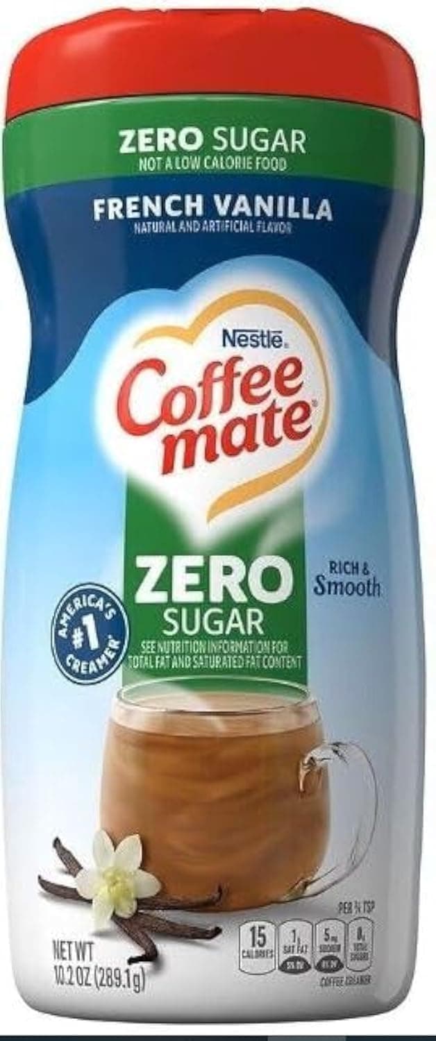 COFFEE MATE Sugar Free French Vanilla Powder Coffee Creamer 10.2 oz. Canister