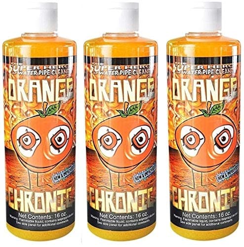 Orange Chronic Cleaner 16 oz Glass, Metal, Ceramic Pipe Cleaner Pack of 3