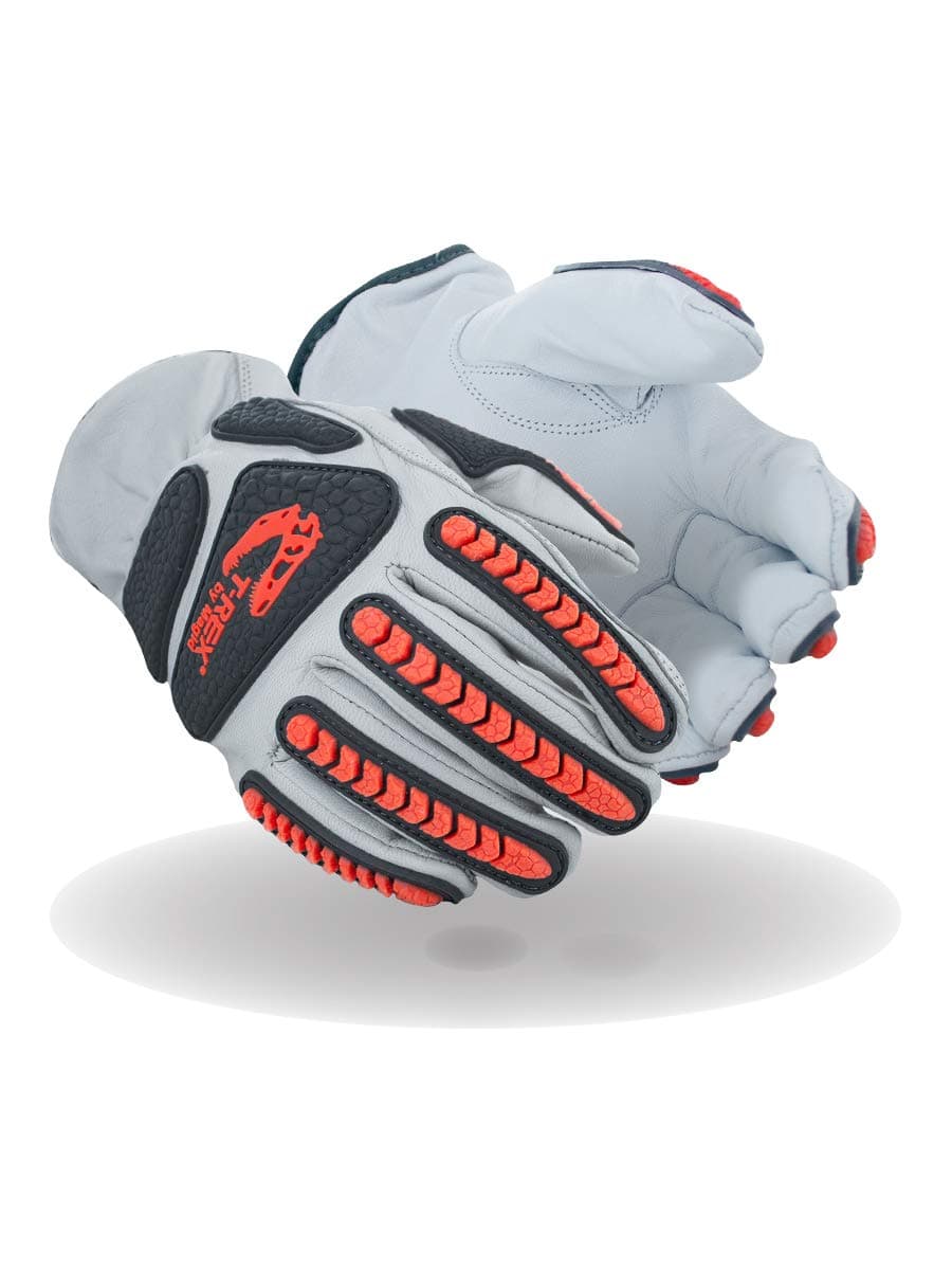 T-REX Rebel Series ANSI A5 Goatskin Leather Impact Gloves, 1 Pair, 9/Large (TRX818)
