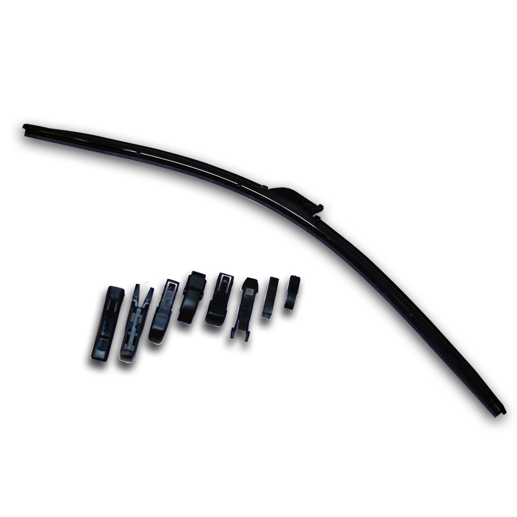 TuningPros WBU-D22 Multiple Adapter Bracketless Windshield Wiper Blade, 22" (550mm) Driver Side, Set of 1