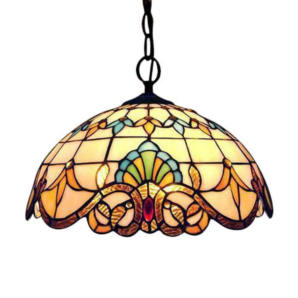 Tiffany Pendant Light Vintage Design Living Room Dining Room Veranda Mediterranean Corridor Balcony Attachments Hanging Lamp Round Pastoral Rustic Stained Glass Decoration Ceiling Lighting E27 Ø40cm