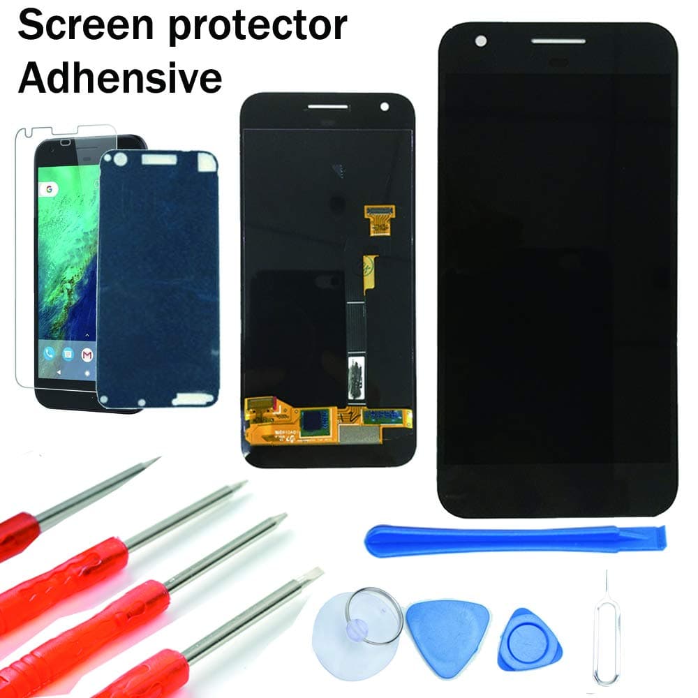 KNONEW Screen Replacement for Google Pixel 5.0 Glass LCD Display Touch Digitizer Assembly + Tools(Black)