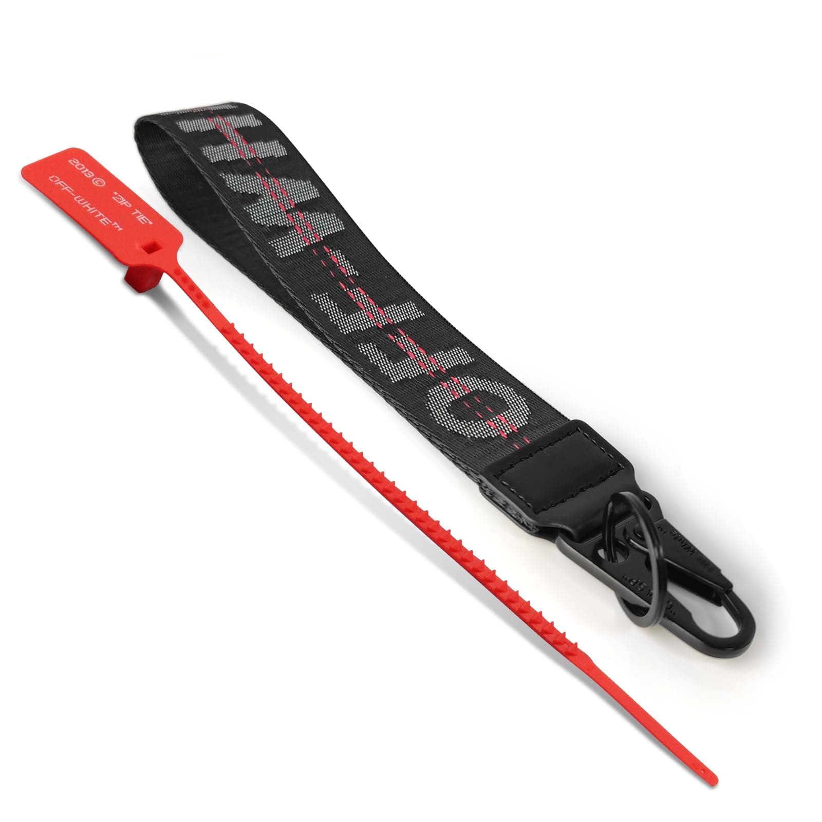 EVERQUEINFashionable Keychain Wristlet Strap,Women Wristlet Keychain Lanyard Accessories for Key,Wallet,Wrist,Jeans Decor,Lanyard Wristlet Keychain for Men (Nylon-Black)