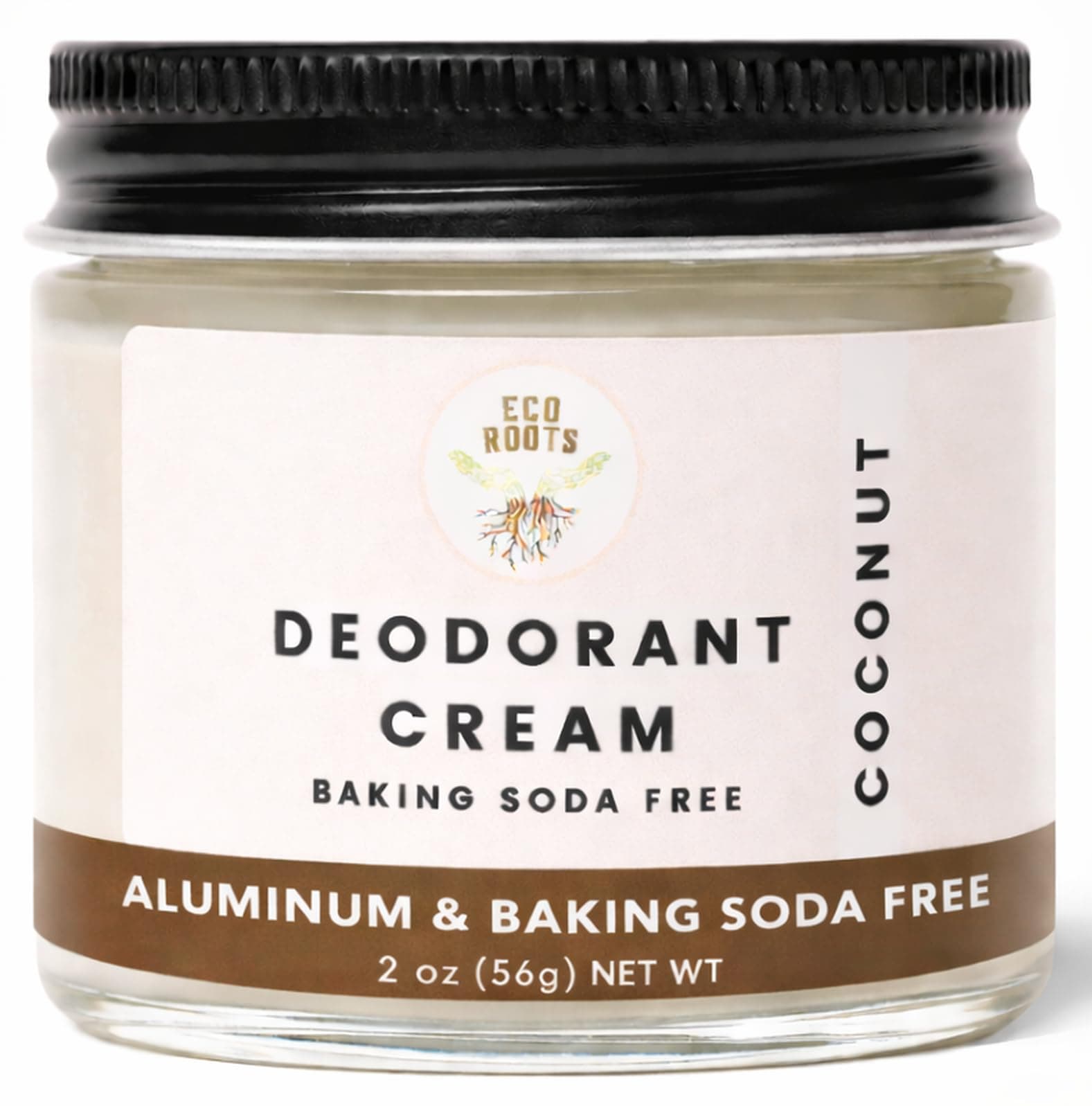 ECO ROOTS Natural Deodorant for Women & Men | Organic Deodorant Cream Non Aluminum | Baking Soda Free Healthy Deoderant for Body & Private Parts | All Vegan Pit Paste Zero Sweat | Coconut Scent