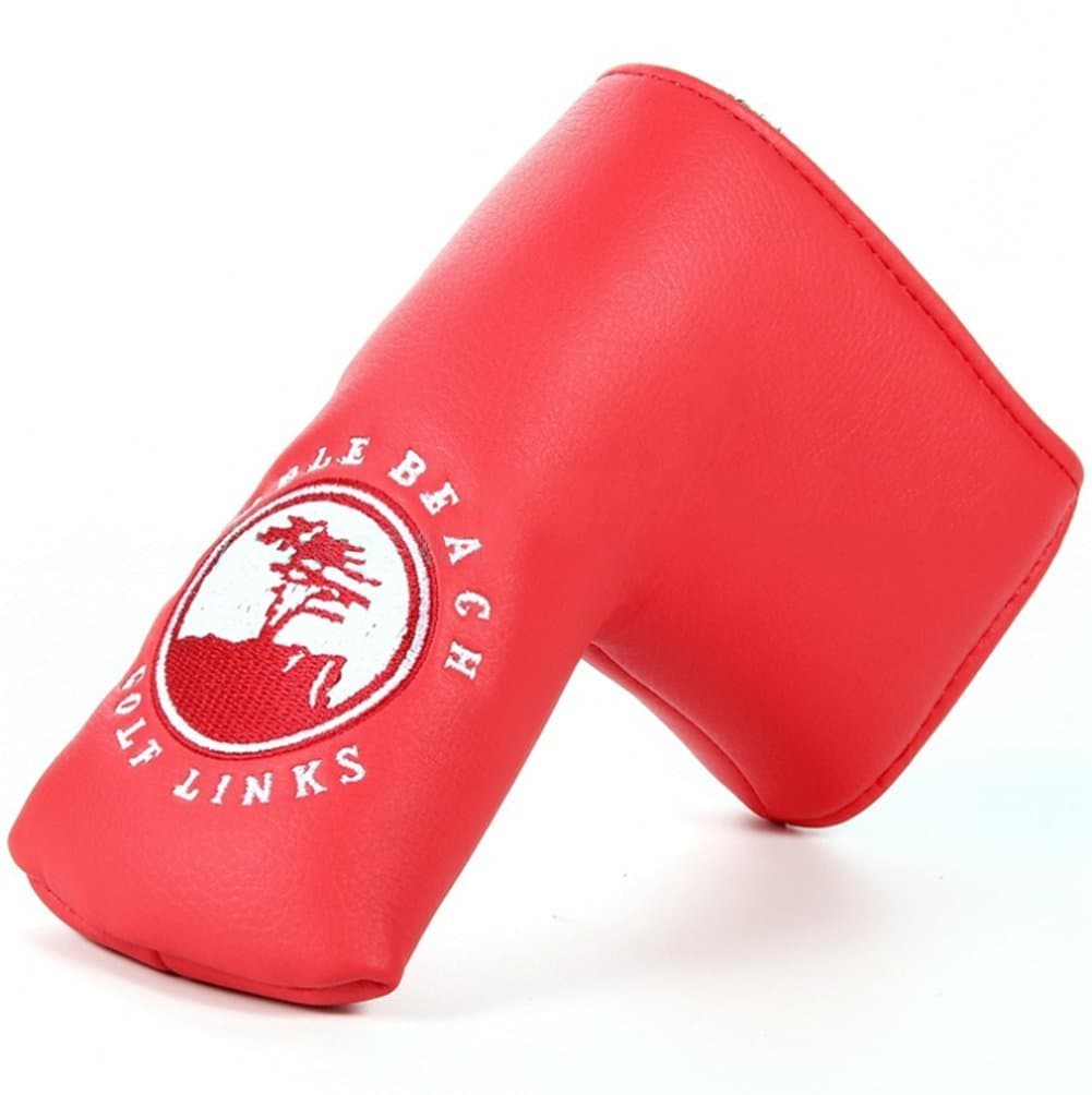FLTRADE Golf Putter Club Head Cover Headcover Pebble Beach America's US Flag Embroidered Blade for All Brands Scotty Cameron Ping Taylormade Odyssey Cobra Ping Mizuno,Red,Navy blue or white