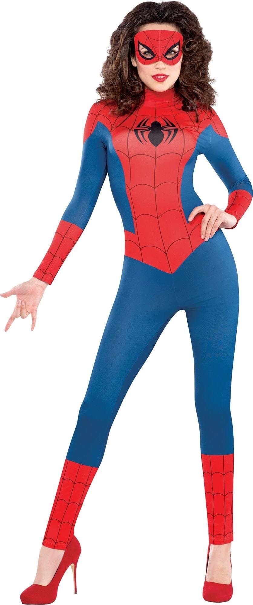 SUIT YOURSELF Sexy Spider-Girl Catsuit Halloween Costume for Women, Includes Mask