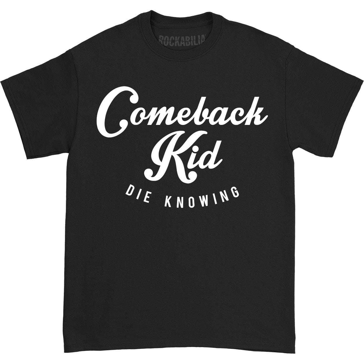 Comeback Kid Men's Script T-Shirt Large Black