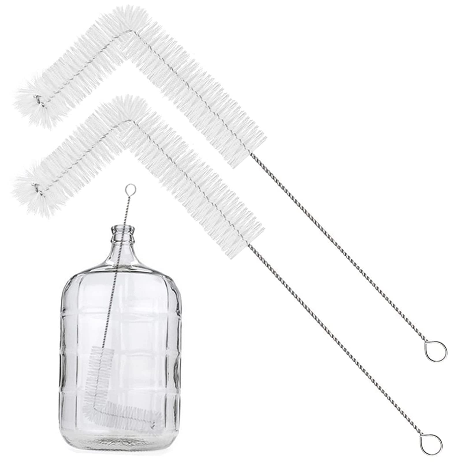 2 Pack 28inch Carboy Brush Carboy Cleaning Brush Carboy Brushes for Cleaning Nylon 5 Gallon Carboy Bottle Brush Carboy Brush for 3 5 6 6.5 Gallon Glass Carboys Corny Kegs Wine Making Home Brewing