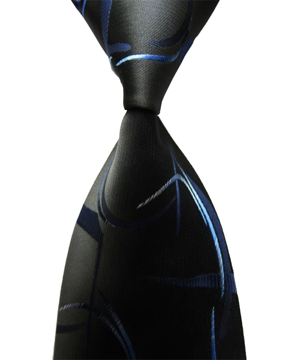 Men's Classic Stripe Jacquard Woven Silk Tie Formal Party Suit Necktie Neck Ties For Men