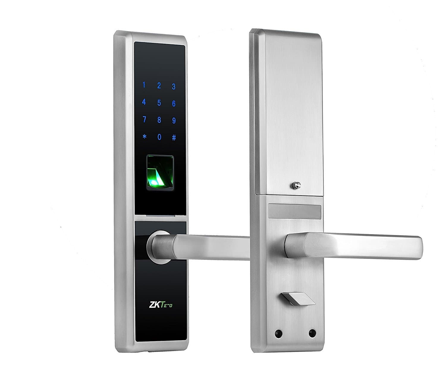 ZKTeco TL100 Fingerprint Lock Keyless Digital Smart Door Locks + 5pcs of RFID Cards, Right Handed