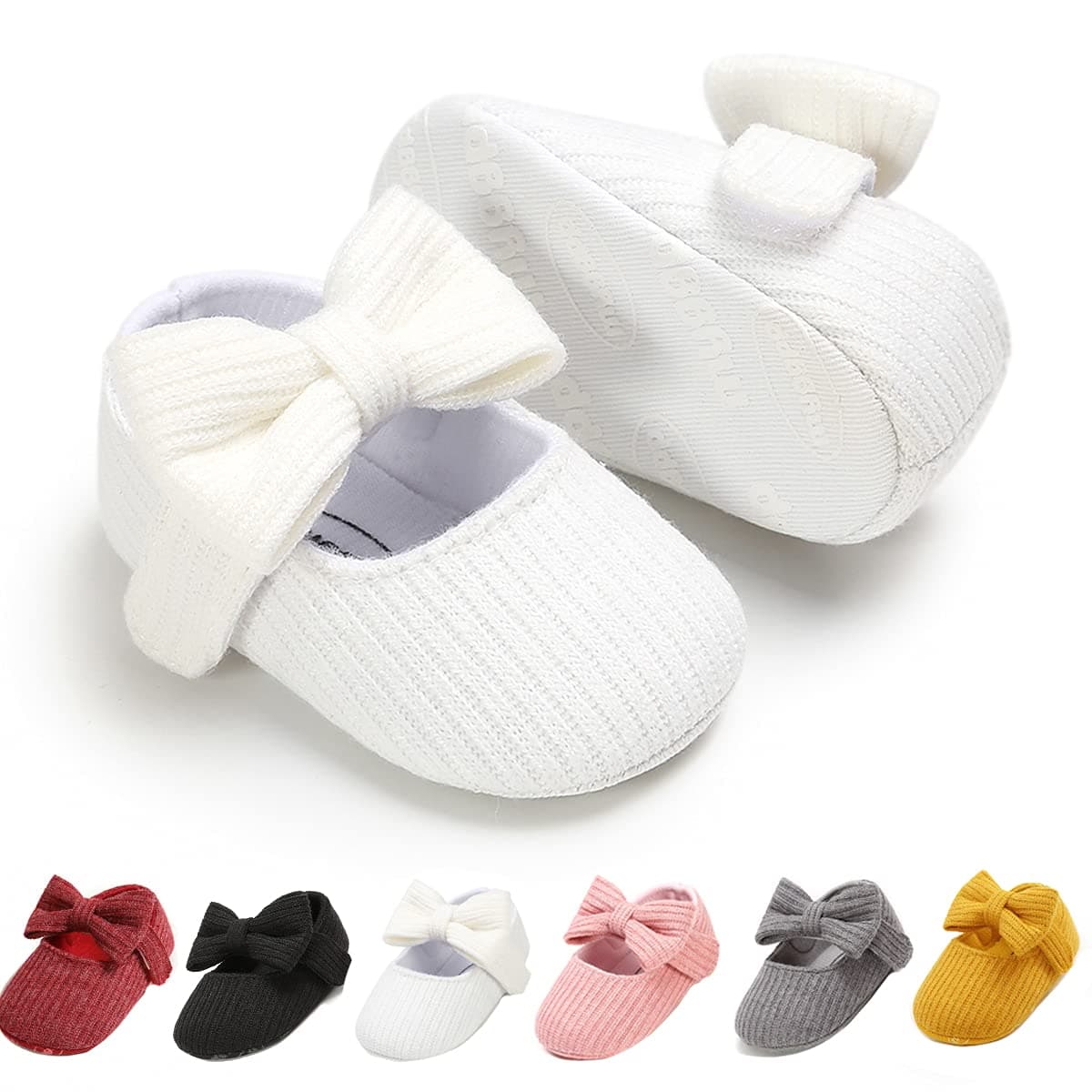 Ohwawadi Infant Baby Boys Girls Slippers Cozy Fleece Booties Soft Bottom Warm Cartoon Socks Newborn Crib Shoes