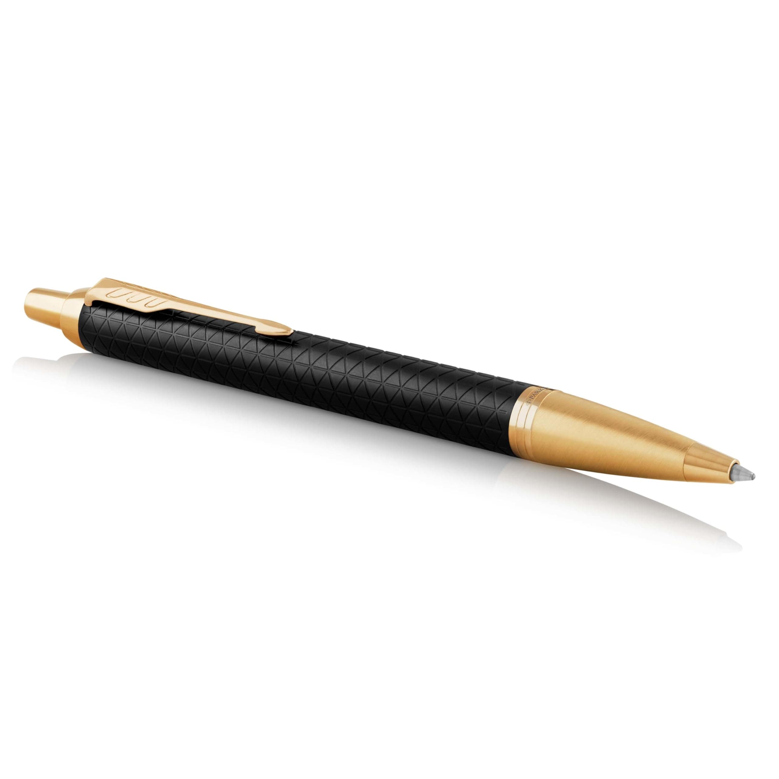 Parker IM Ballpoint Pen, Premium Black with Medium Point Blue Ink Refill (1931667)