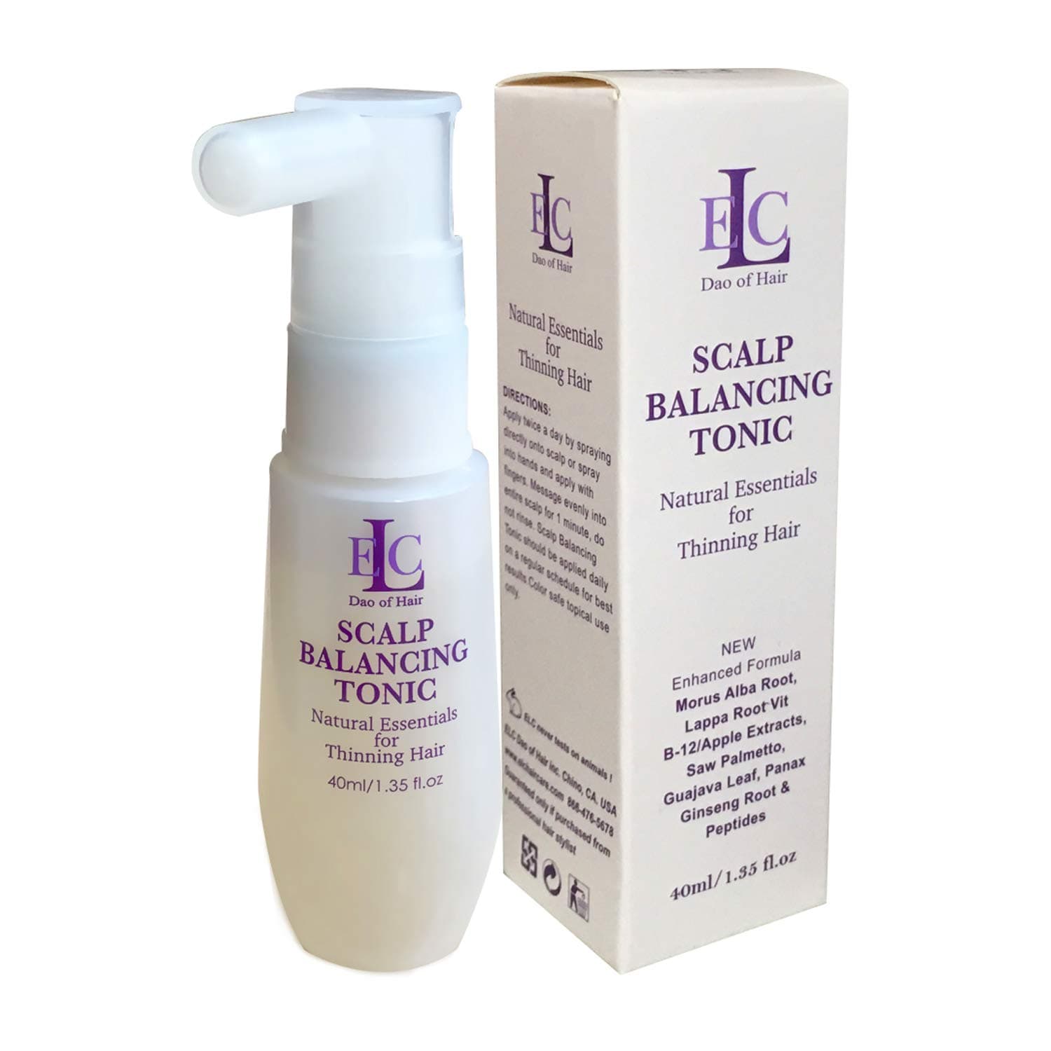 ELC Pure Olove Scalp Balancing Tonic - Leave-In Scalp Balancing and Follicle Treatment - For Thinning Hair - 1.35oz