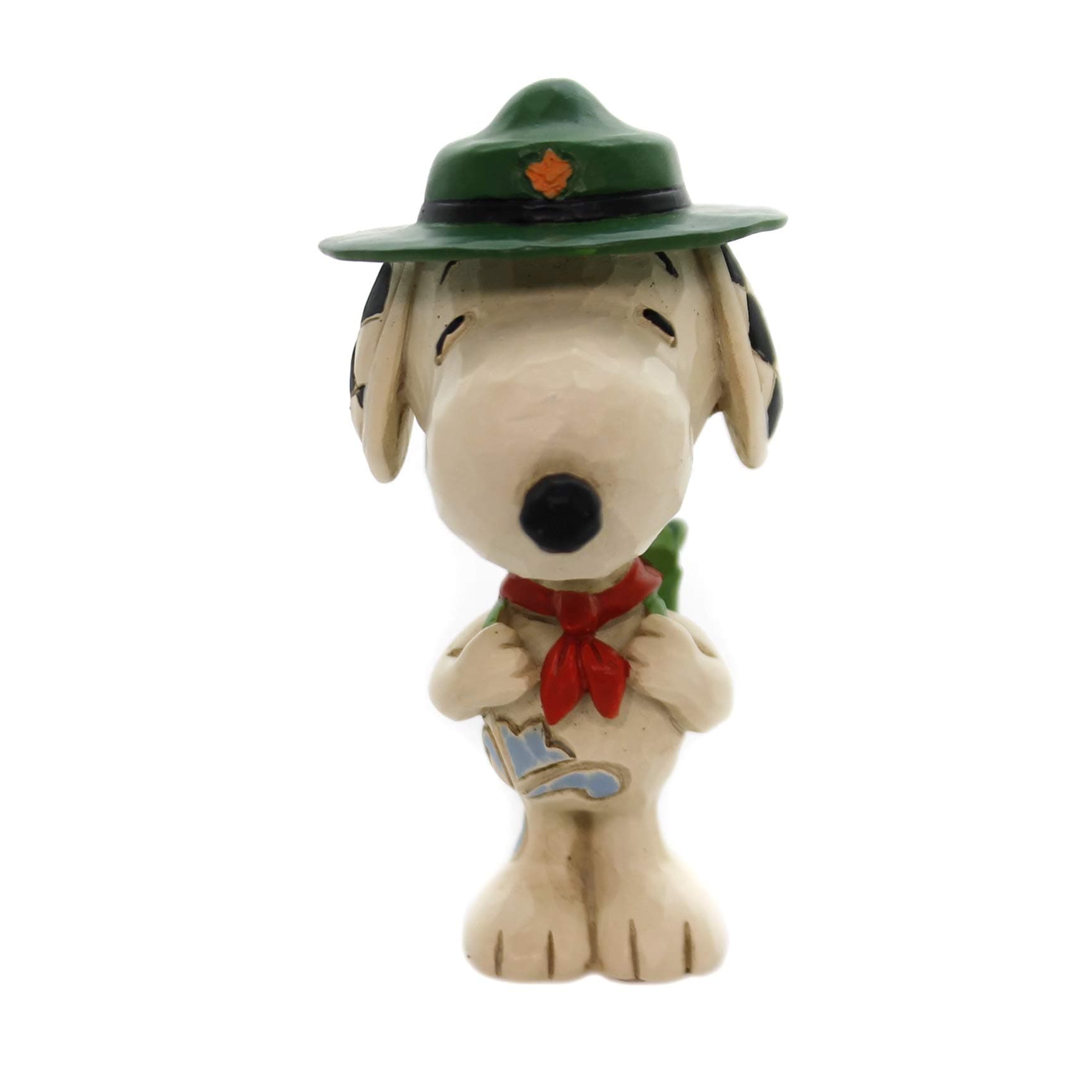 Jim Shore Peanuts Snoopy Boy Scout Miniature Figurine, 3.5 Inch, Multicolor