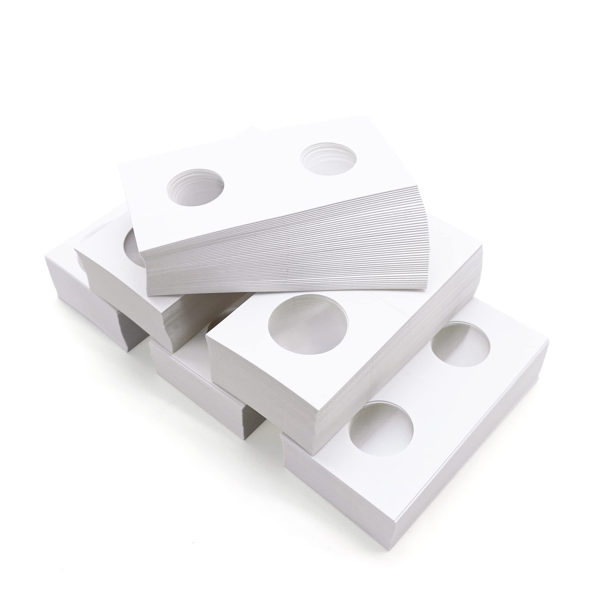 Coin Flips, 300Pcs 6 Assorted Sizes Coin Holders, IHPUKIDI Brand Cardboard and Mylar 2"x2" Paper Coin Holders for Coin Collection