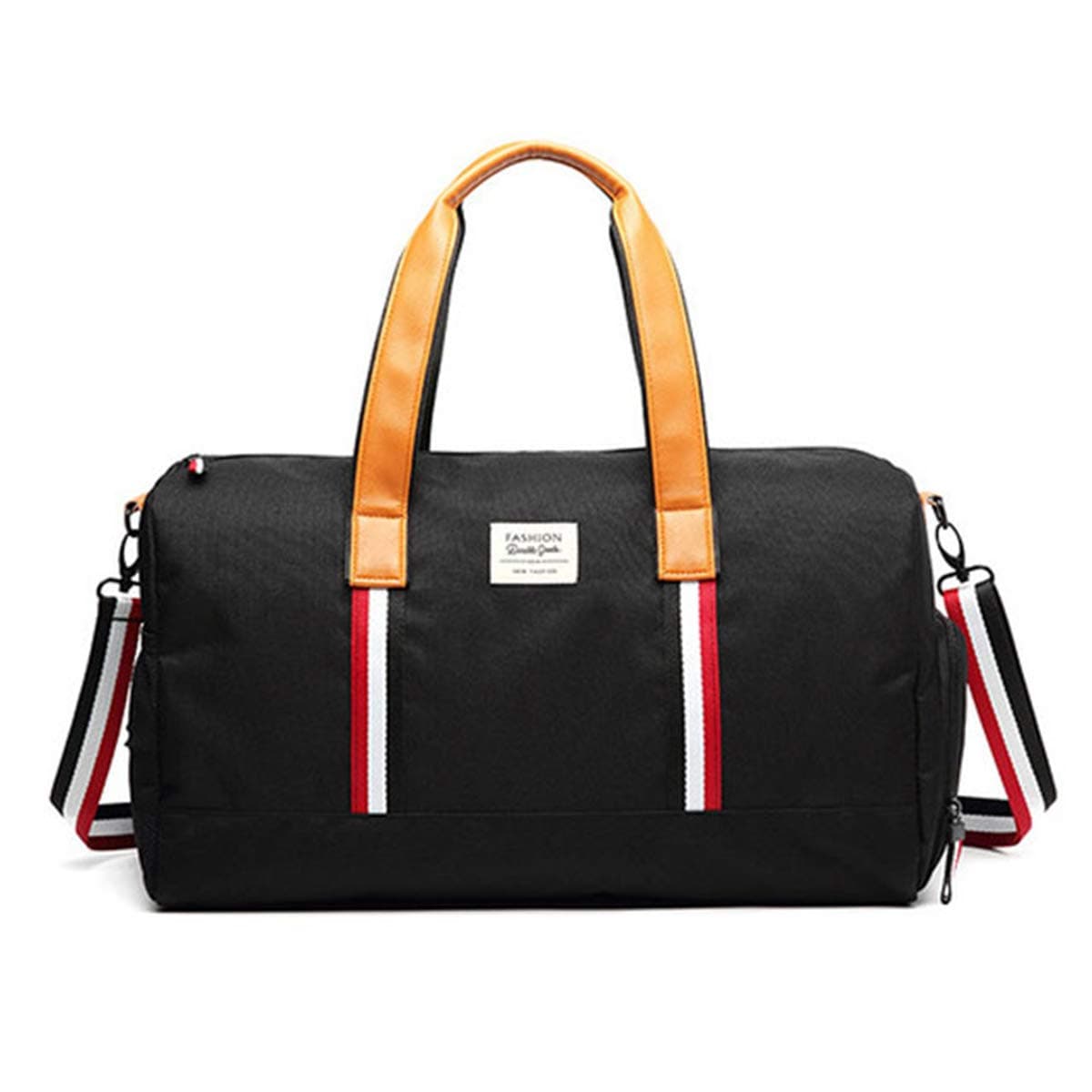 Happy little sheep Sports Gym Bag Storage Duffel Bag Luggage Handbag,with Shoe Compartment for School Travel Keep Fit Athlete Coach Men Women Black