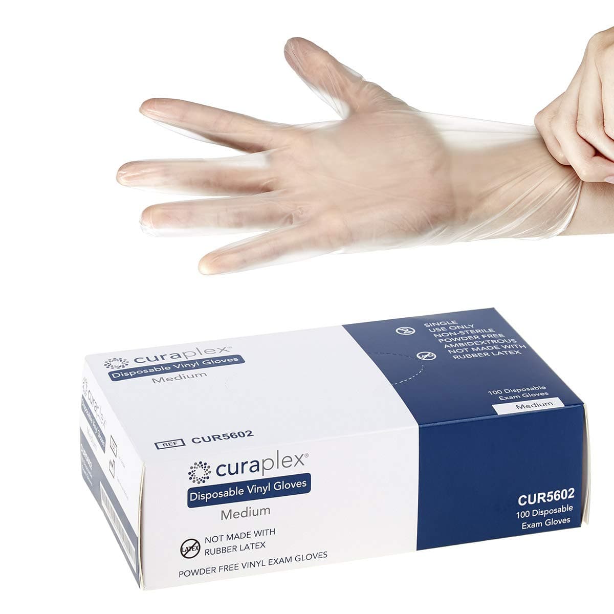 Disposable Vinyl Gloves Available in Sm, Med, Lg, XL – Powder-free, Latex-free