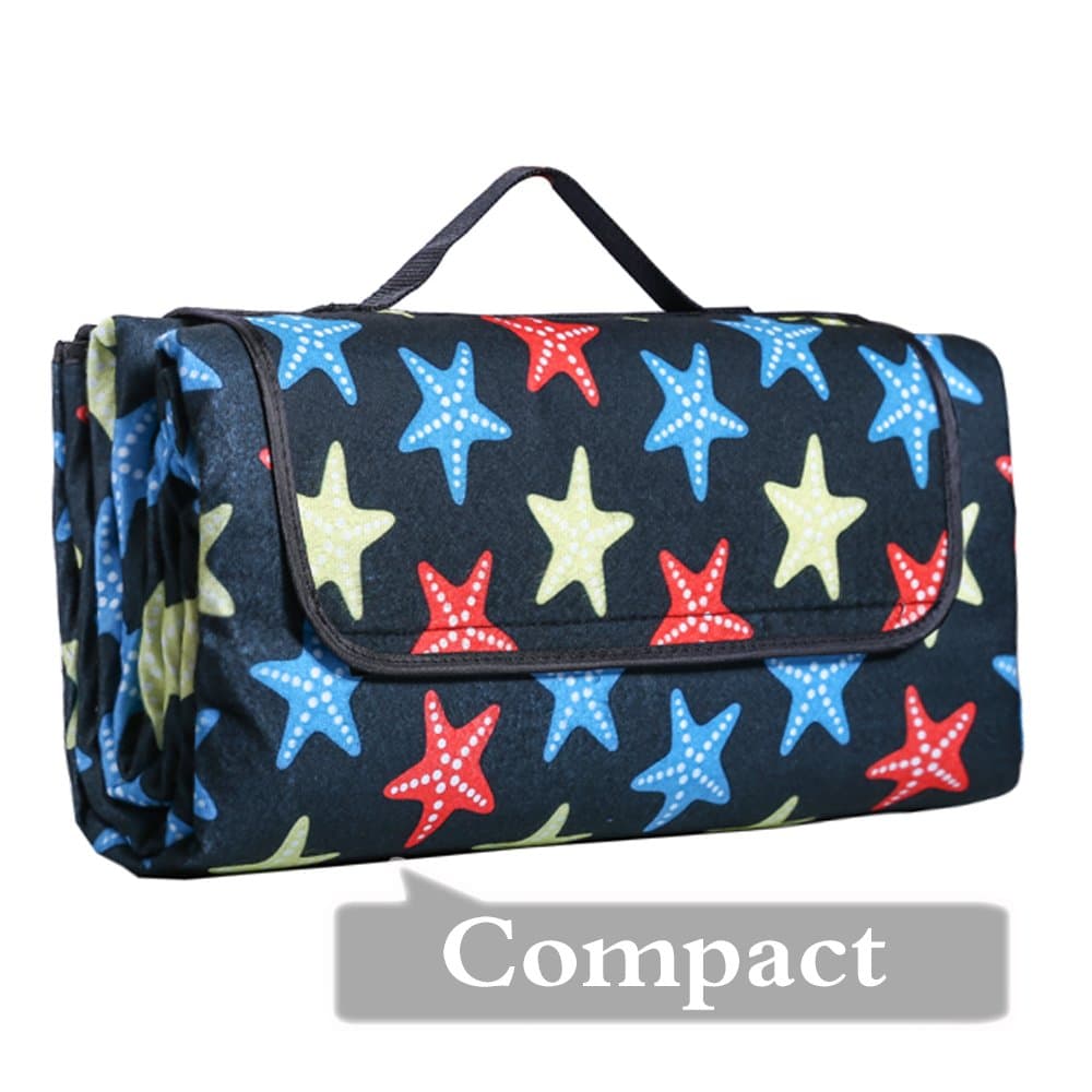 PURE PROTECTOR Picnic Blanket, Waterproof, Durable Handy Beach Picnic Lawn Mat with Strap for Camping Hiking Traveling Indoor & Outdoor Activities