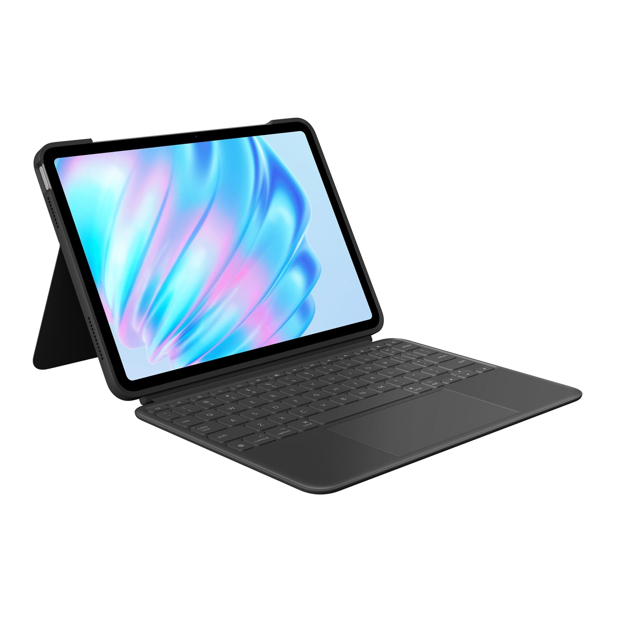 Logitech Combo Touch iPad Air 11" (M2) (2024), iPad Air (4th & 5th Generation - 2020, 2022) Keyboard Case - Detachable Backlit Keyboard with Kickstand - Midnight Black