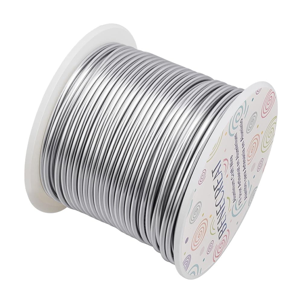 12 Gauge Aluminum Wire 100FT Silver Jewelry Making Wire Craft Beading Floral Wire Craft Wire for Armature Wire, Sculpture, Wreath Making