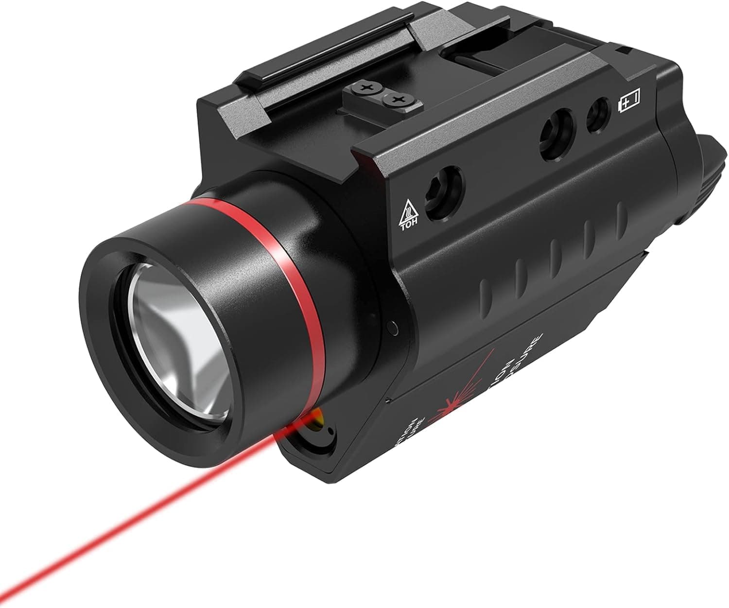 Red/Green Laser Flashlight Combo 500 Lumen Tactical Light with Picatinny Rail Mount