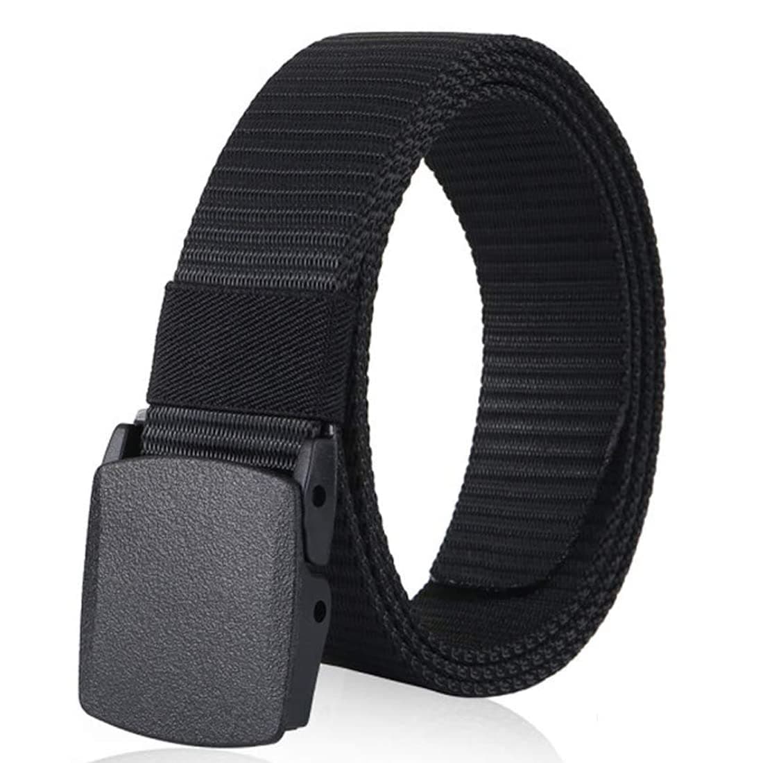 Men's Nylon Fabric Belt for Men, Plastic Flap Buckle, fits on upto 40 inches waist size