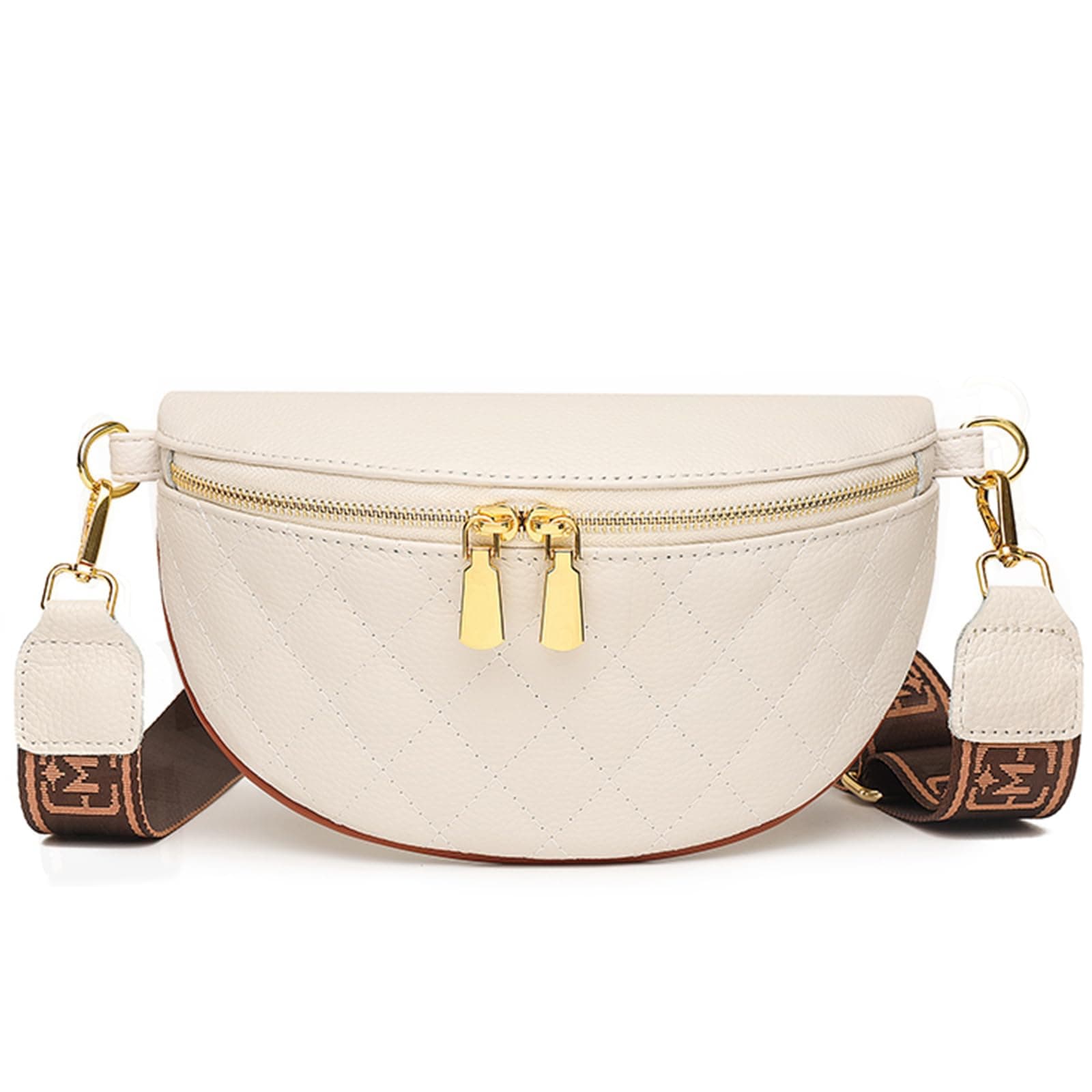 Small Crossbody Sling Bag for Women Trendy - Fanny Packs Leather Chest Belt Bum Bag Anti Theft Purse for Travel