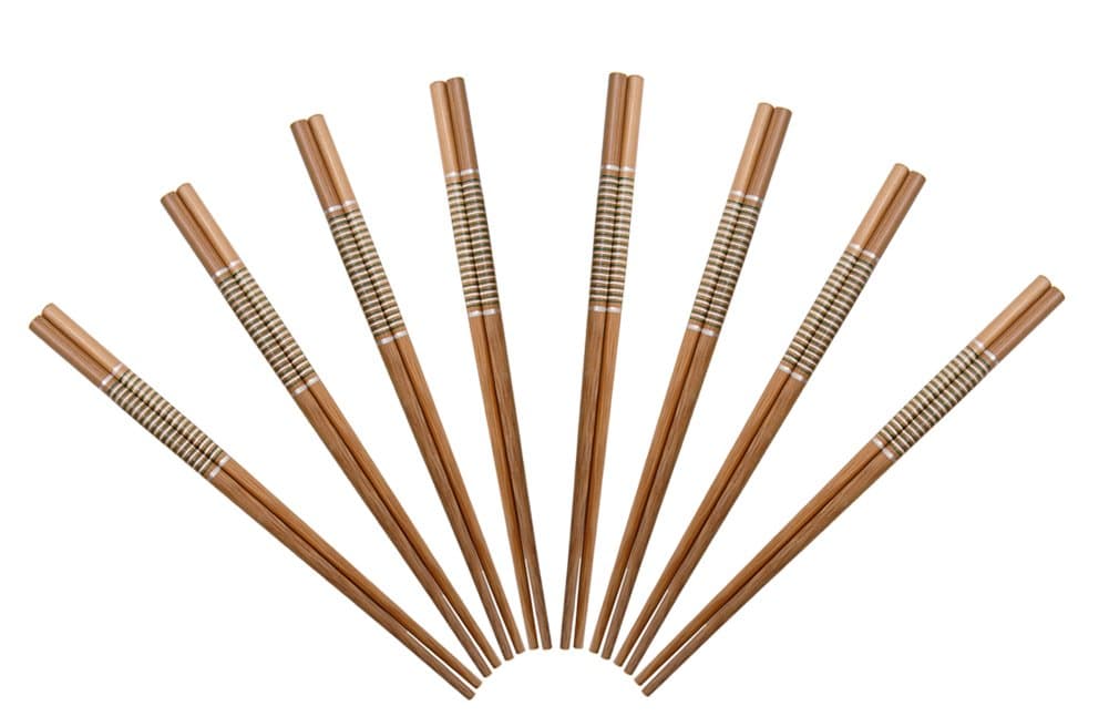 Bamboo Chopsticks, Set of 10 Japanese Chopstikcs, Reusable Chopsticks,Suncha Chopsticks for Sushis, Noodles, Dumplings and Hotpot
