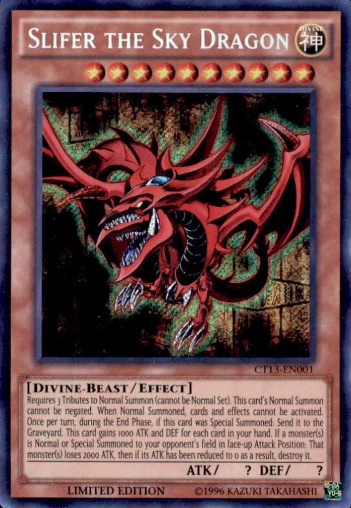 Slifer The Sky Dragon (CT13-EN001) - 2016 Mega-Tins - Limited Edition - Secret Rare