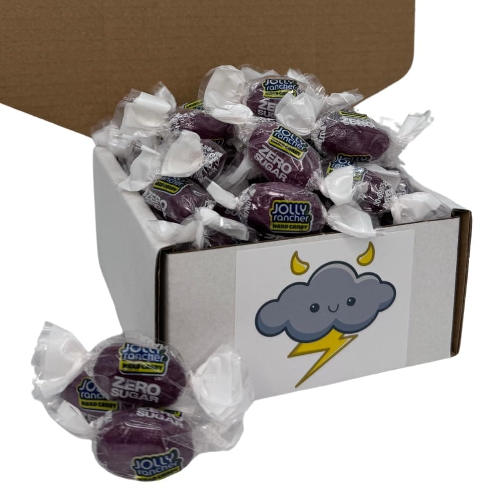Bolt BoxJolly Rancher Sugar Free (Zero Sugar) Hard Candy - 42 Piece Count - Packed By Bolt Box (Grape)