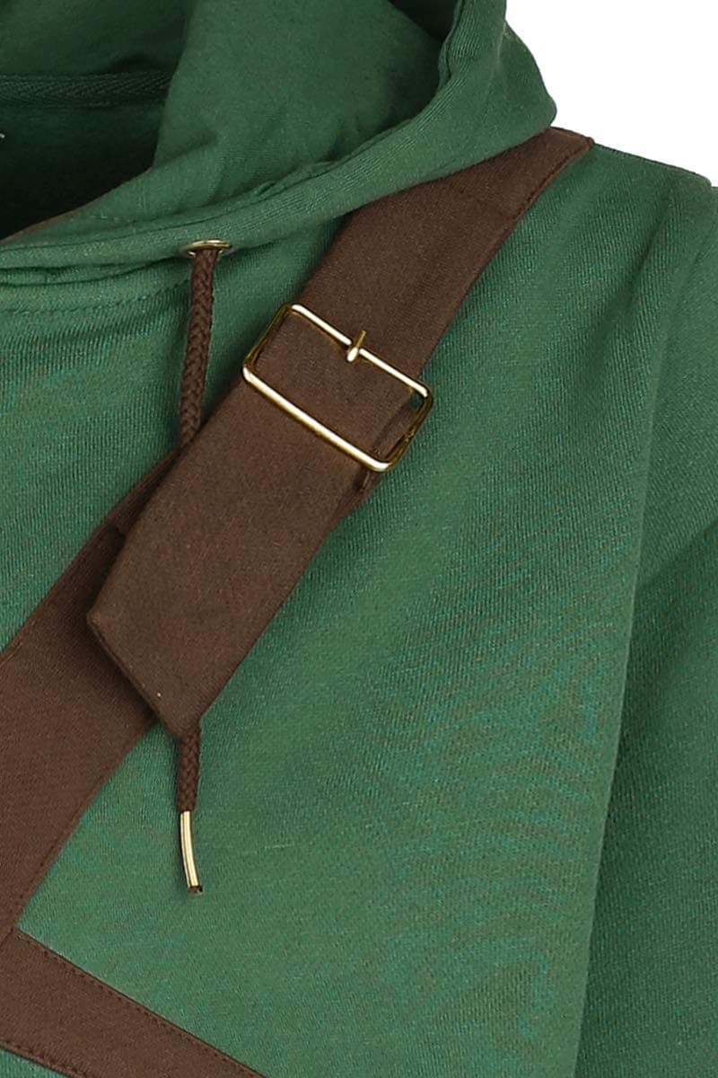 The Legend of Zelda Cosplay Zip-Hoodie Hooded Zip Green-Brown M