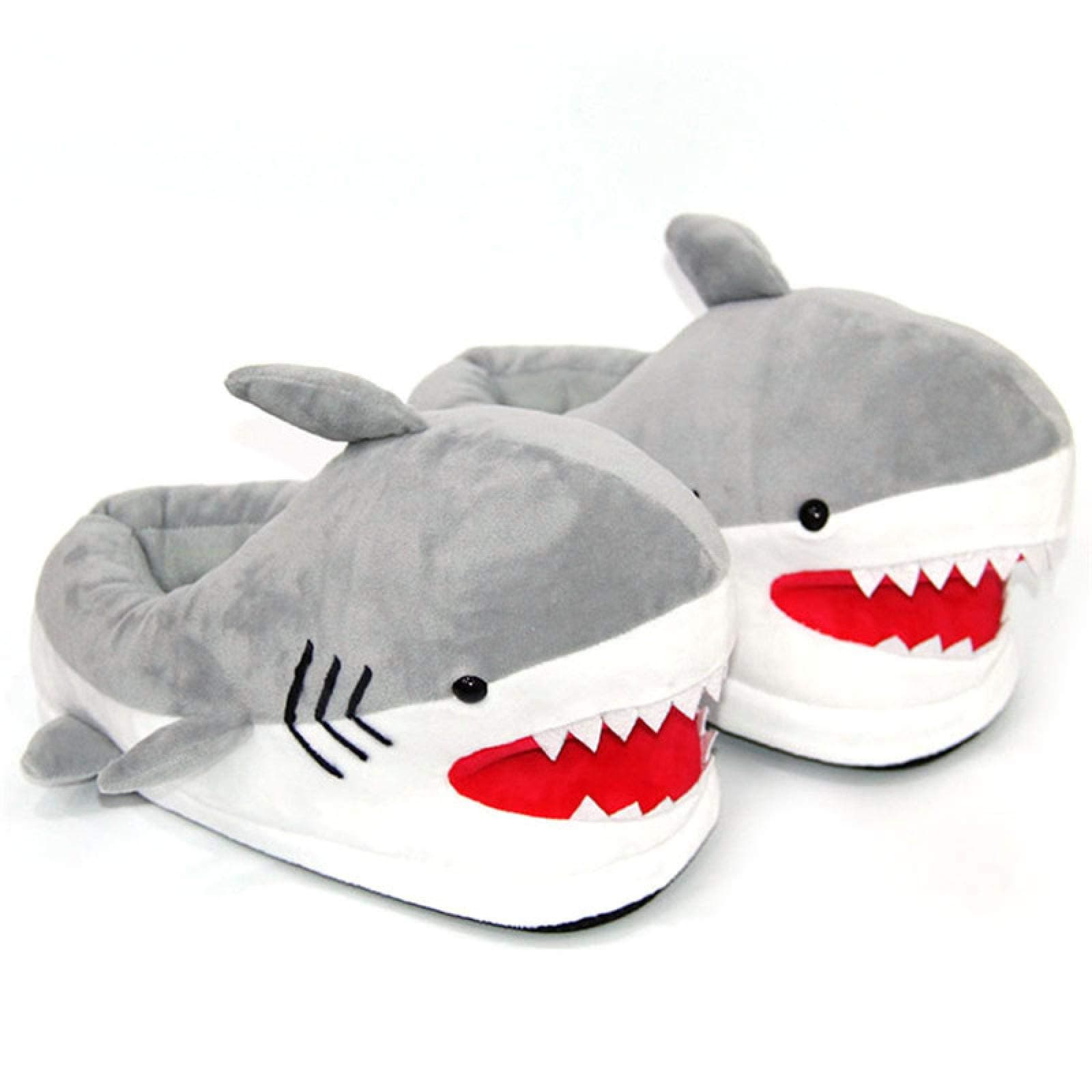 Animal Funny Shoes, Winter Warm Shoes, Women Flip Flops, Men and Women Warm Home Slippers Indoor Floor Shark Furry Slippers European: 35-42 (US:6.5-10) 4
